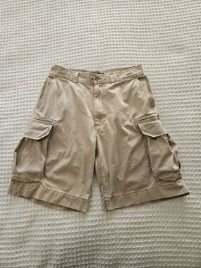 Polo Ralph Lauren Mens Classic 67 Chino Cargo Shorts Beige Cotton Size 32